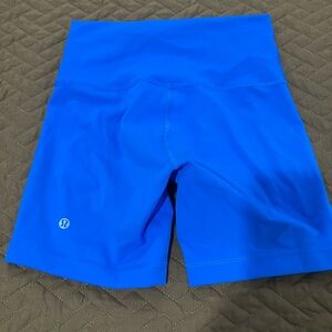 lululemon athletica Vibrant Blue Bike Shorts